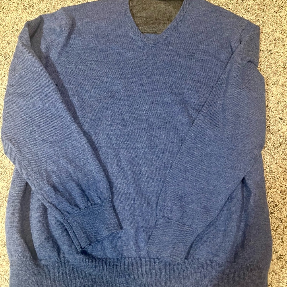 Calvin Klein Men's Deep Blue V-Neck Sweater